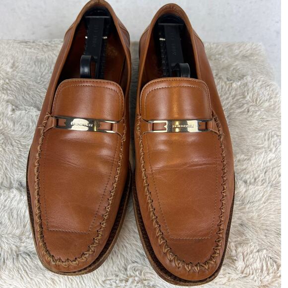 Bruno Magli Brown Leather Loafers - Picture 3 of 10